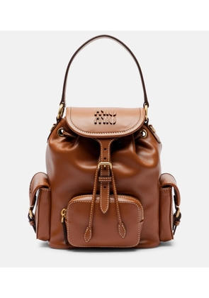 Miu Miu Logo leather backpack