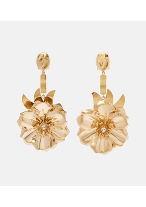 Miu Miu Floral crystal-embellished drop earrings