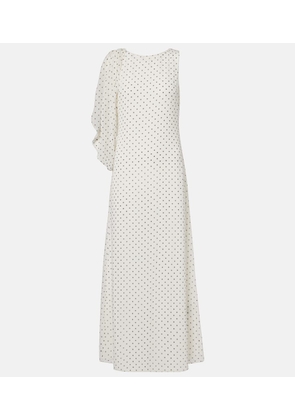 Rotate Adela polka-dot chiffon gown