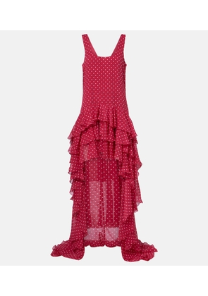 Rotate Truut ruffled chiffon midi dress