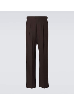 Umit Benan Johnny pleated linen and wool wide-leg pants