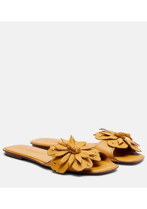 Zimmermann Brightside floral-applique leather sandals