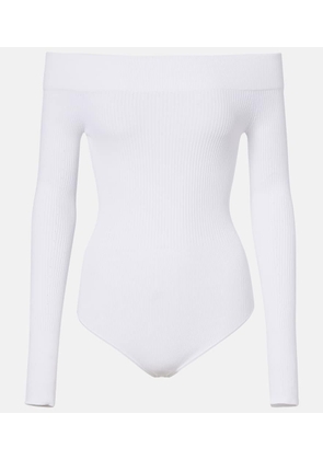 Alaia Ribbed-knit bodysuit