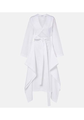 Alaia Cutout cotton poplin midi dress