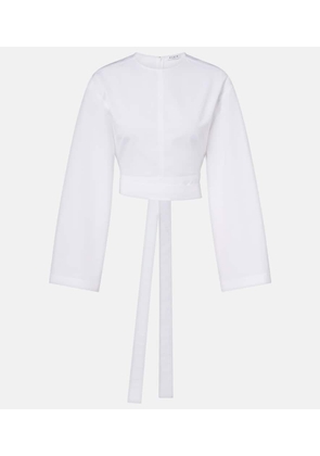 Alaia Cotton poplin crop top