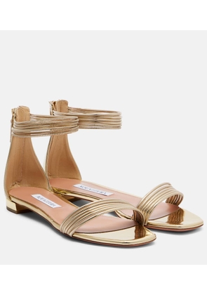 Aquazzura Sway mirrored leather sandals