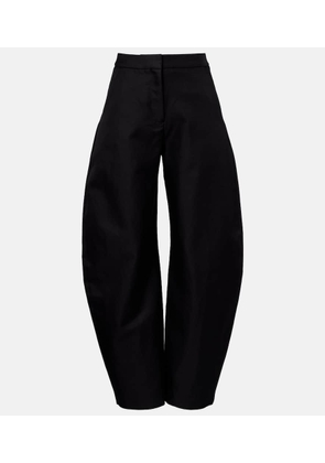 Alaia Wool and silk barrel-leg pants