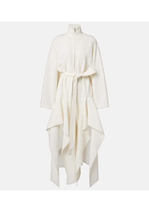 Alaia Belted ruffled poplin jumpsuit