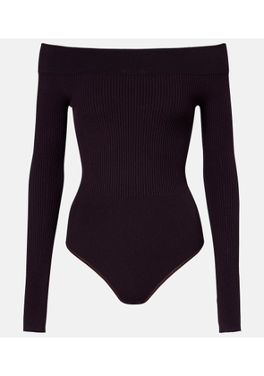 Alaia Ribbed-knit bodysuit