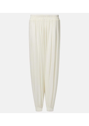 Alaia Silk-blend wide-leg pants