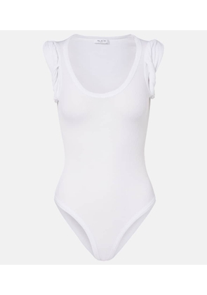 Alaia Ribbed-knit bodysuit