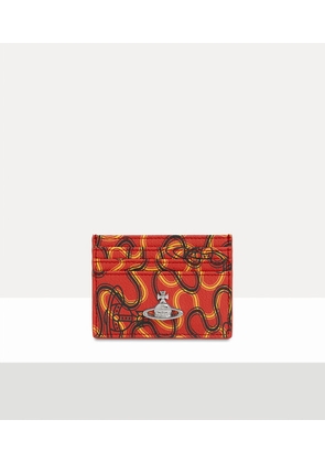 Vivienne Westwood Flat Card Holder Buccia D'arancia Poppy-red-wiggle One Size Women