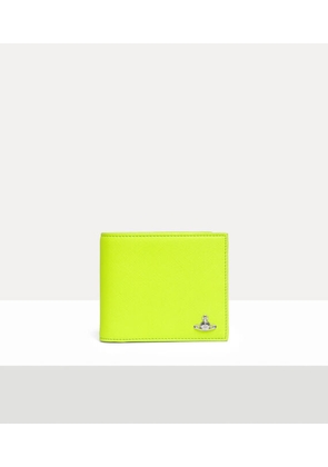 Vivienne Westwood Man. Billfold Wallet Faux Leather Fluro-green One Size Men