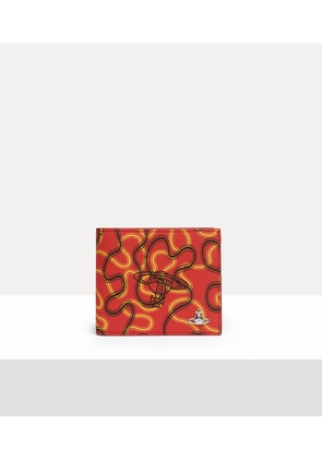Vivienne Westwood Billfold Wallet Buccia D'arancia Poppy-red-wiggle One Size Men