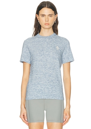 Moncler Grenoble Short Sleeve T-Shirt in Light Purple - Blue. Size XS (also in L, M, S).