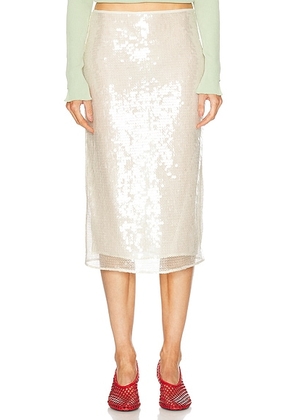 Stella McCartney Sequin Skirt in Cream - Cream. Size 36 (also in ).