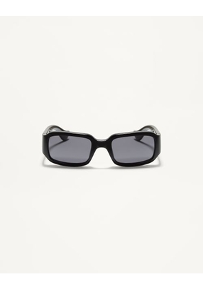 Valentino Rectangular Acetate Eyewear unisex BLACK/GREY 53