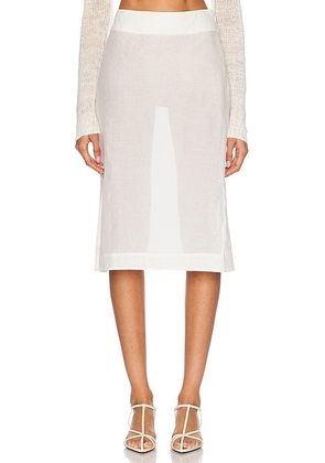 Rohe Embroidered Organza Skirt in Off White - White. Size 34 (also in ).