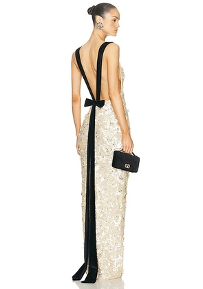 Retrofete Shanae Dress in Cream & Black - Cream. Size S (also in ).