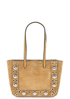 Valentino Garavani Nellcote Mini Tote Bag in Havana Beige - Beige. Size all.