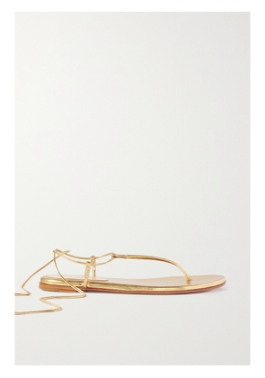 Gianvito Rossi - Gwyneth Metallic Leather Sandals - Gold - IT34,IT35,IT35.5,IT36,IT36.5,IT37,IT37.5,IT38,IT38.5,IT39,IT39.5,IT40,IT40.5,IT41,IT41.5,IT42