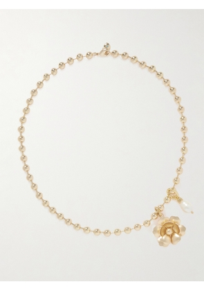 Roxanne Assoulin - The Flower Meets The Pearl Gold-tone Pearl Necklace - One size