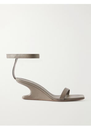 Rick Owens - Cantilever Leather Sandals Wedge Mules - Brown - IT36,IT37,IT38,IT39,IT40,IT41