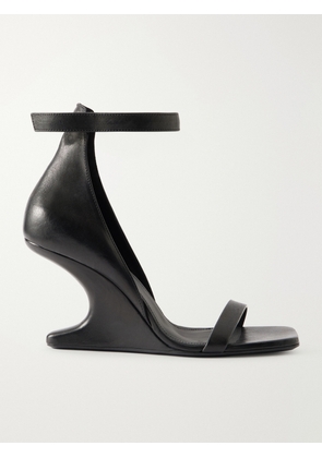 Rick Owens - Cantilever Leather Sandals Wedge Mules - Black - IT36,IT37,IT38,IT39,IT40,IT41