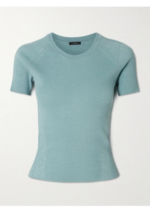 Joseph - Belarb Ribbed Tencel™ Lyocell-blend T-shirt - Blue - x small,small,medium,large,x large