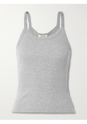 Nili Lotan - Loretta Ribbed Cotton-jersey Tank - Gray - x small,small,medium,large,x large