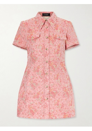 Willy Chavarria - Chavela Cotton-blend Cloqué Mini Dress - Pink - US2,US4,US6,US8