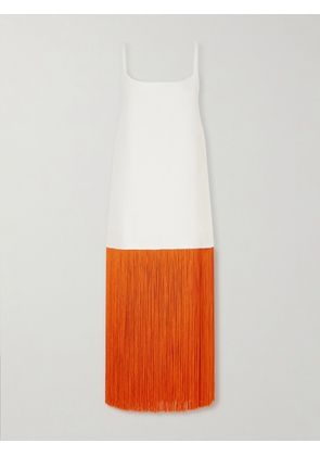 Alaïa - Nuisette Fringed Cotton-poplin Midi Dress - White - FR 34,FR 36,FR 38,FR 40,FR 42