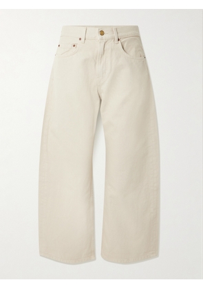 B SIDES - Floppy Mid-rise Wide-leg Jeans - Cream - 24,25,26,27,28,29,30,31,32