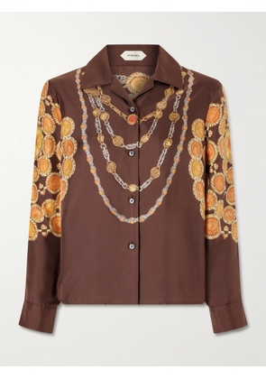 Versace - Printed Silk Twill Shirt - Green - IT36,IT38,IT40,IT42,IT44,IT46,IT48,IT50