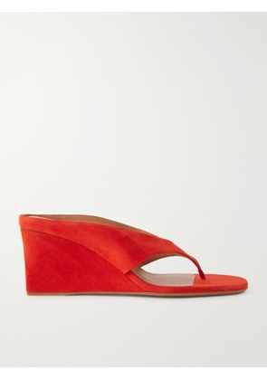 Alaïa - Tong 75 Suede Wedge Sandals - Orange - IT36,IT37,IT38,IT39,IT40,IT41,IT42