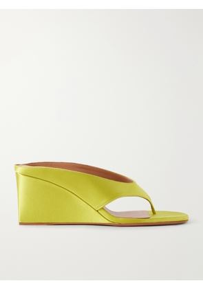 Alaïa - Tong 75 Satin Wedge Sandals - Green - IT36,IT37,IT38,IT39,IT40,IT41