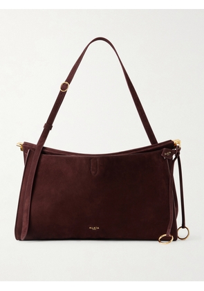 Alaïa - Le Click Nubuck Shoulder Bag - Burgundy - One size