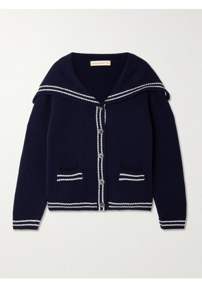 &Daughter - Saoirse Sailor Striped Wool Cardigan - Blue - x small,small,medium,large,x large