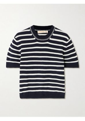 &Daughter - Shona Striped Organic Cotton Top - Blue - x small,small,medium,large,x large