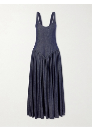 Gabriela Hearst - Isai Pleated Linen And Silk-blend Maxi Dress - Blue - IT36,IT38,IT40,IT42,IT44,IT46,IT48