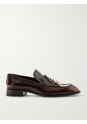 LOEWE - Embellished Leather Loafers - Brown - FR36,FR37,FR38,FR39,FR40,FR41