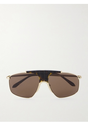 Alaïa - Aviator-style Gold-tone And Tortoiseshell Acetate Sunglasses - One size