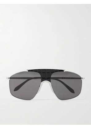 Alaïa - Aviator-style Silver-tone And Acetate Sunglasses - One size
