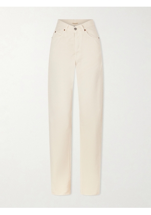 SAINT LAURENT - High-rise Wide-leg Jeans - Off-white - 24,25,26,27,28,29,31