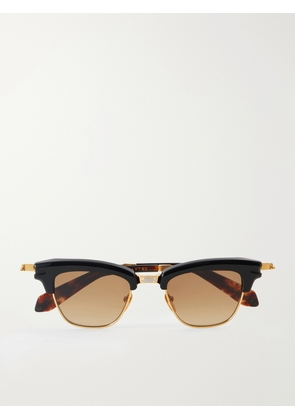 Jacques Marie Mage - Sartre Round-frame Acetate And Metal Sunglasses - Black - One size