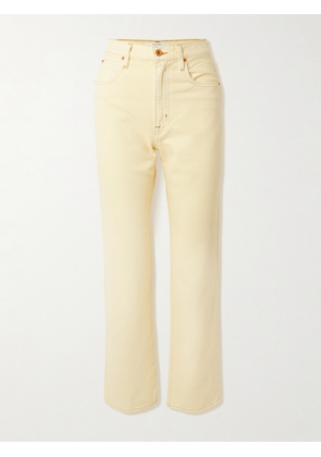 SLVRLAKE - London Cropped High-rise Straight-leg Jeans - White - 23,24,25,26,27,28,29,30,32