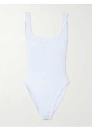 Hunza G - Seersucker Swimsuit - Blue - One size