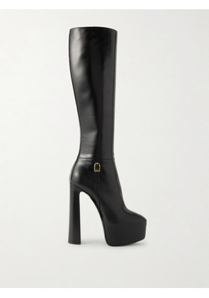 SAINT LAURENT - Nico Leather Over-the-knee Boots - Black - EU 34,EU 35,EU 36,EU 36.5,EU 37,EU 37.5,EU 38,EU 38.5,EU 39,EU 39.5,EU 40,EU 41