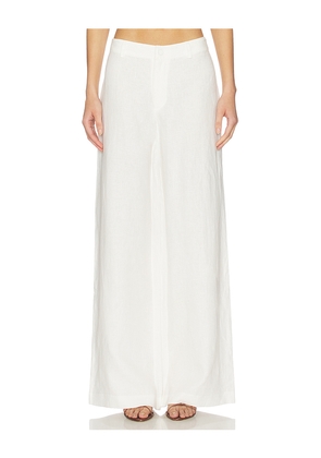 Bardot Serafina Linen Mid Rise Pant in Ivory. Size 10. Also in 4, 2, 6, 8, 12.