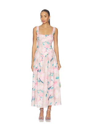 Bardot Cartia Printed Midi Dress in Pink. Size 10. Also in 4, 2, 6, 8, 12.